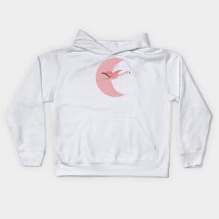 Flamingo Crescent - Rose Kids Hoodie